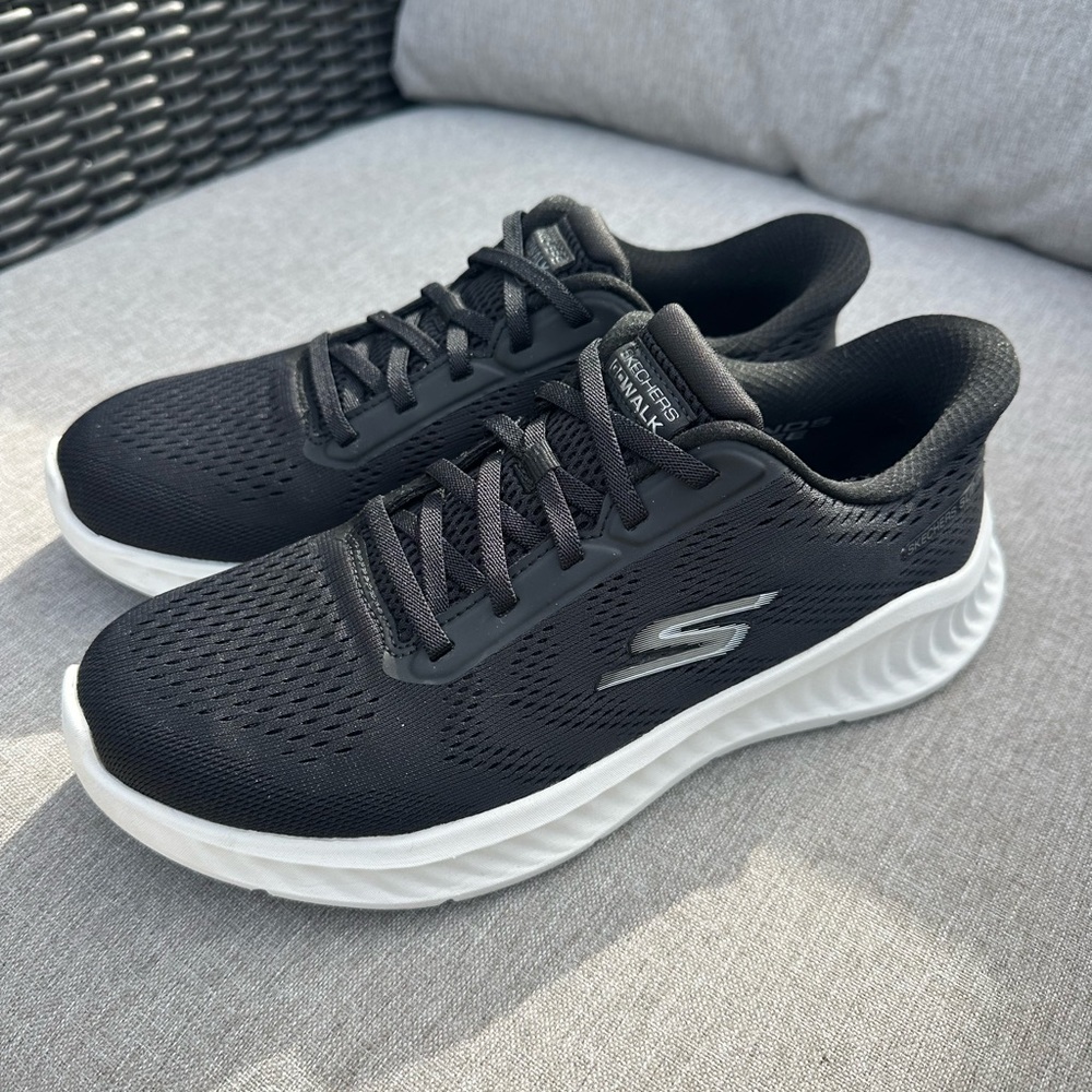 Skechers Black and White Women's Sneakers - Picture 5 of 5